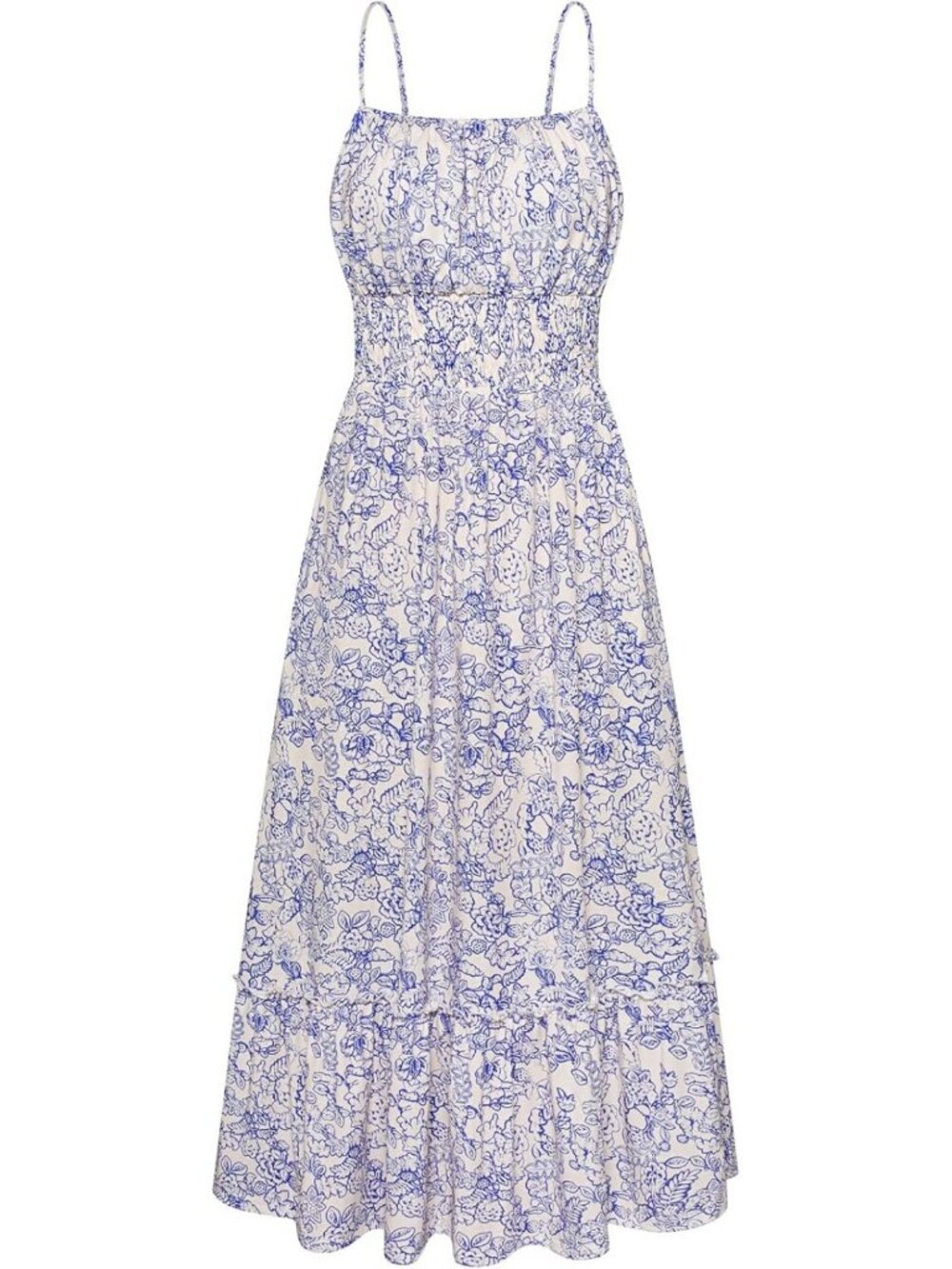 Floral Maxi Dress for Women, Boho Beach Sundress with Pockets, Summer Vacation